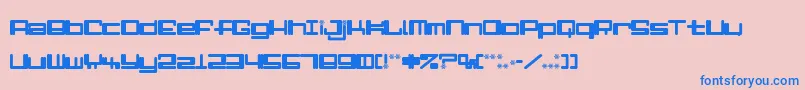 フォントAlphn – ピンクの背景に青い文字