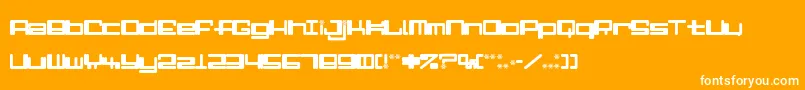 Alphn Font – White Fonts on Orange Background