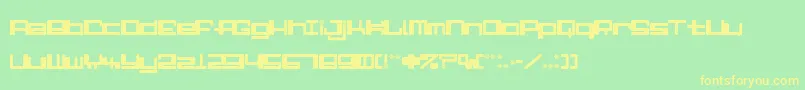 Alphn Font – Yellow Fonts on Green Background