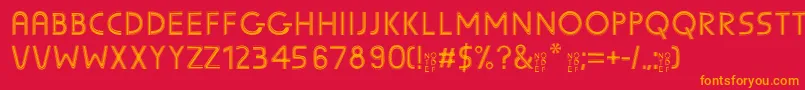 SunscreenSeptaline Font – Orange Fonts on Red Background