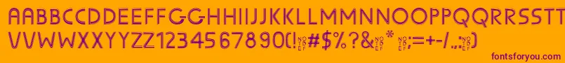 SunscreenSeptaline Font – Purple Fonts on Orange Background