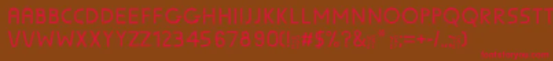 SunscreenSeptaline Font – Red Fonts on Brown Background