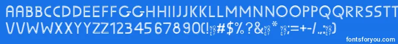 SunscreenSeptaline Font – White Fonts on Blue Background