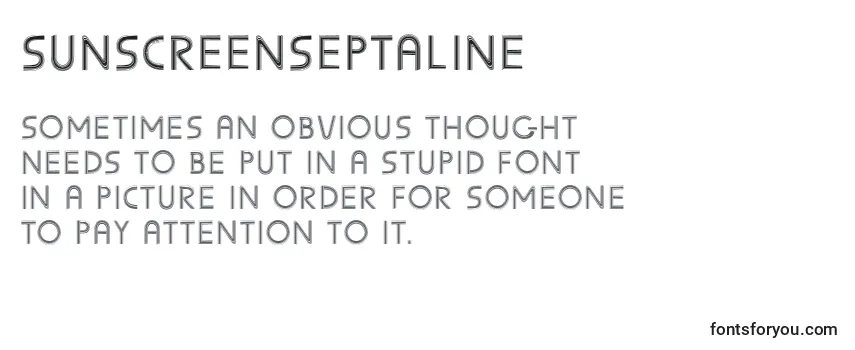 Review of the SunscreenSeptaline Font