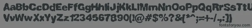 Fonte FullyCompletelyBrk – fontes pretas em um fundo cinza