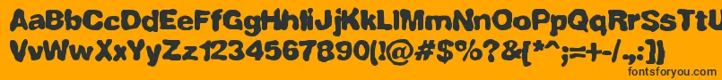 FullyCompletelyBrk Font – Black Fonts on Orange Background