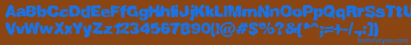 Шрифт FullyCompletelyBrk – синие шрифты на коричневом фоне