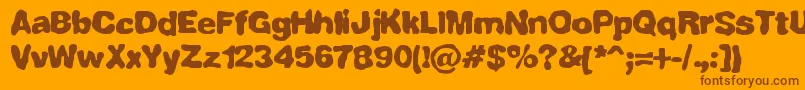Police FullyCompletelyBrk – polices brunes sur fond orange