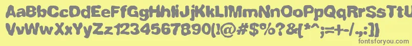 More about FullyCompletelyBrk Font FullyCompletelyBrk Font – Gray Fonts on Yellow Background
