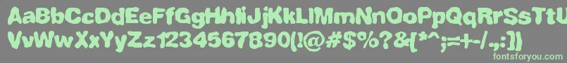 Шрифт FullyCompletelyBrk – зелёные шрифты на сером фоне