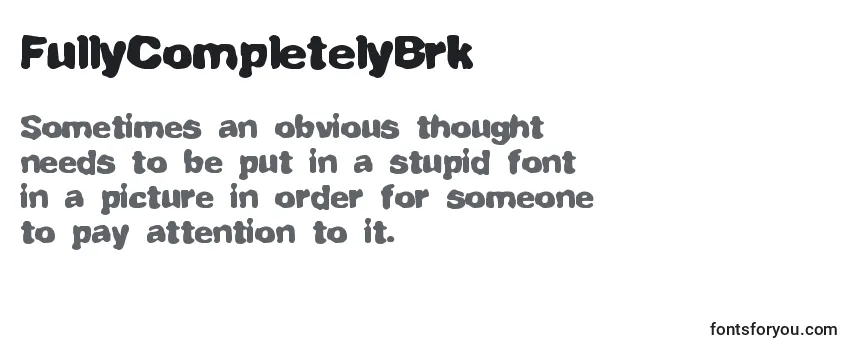 Review of the FullyCompletelyBrk Font