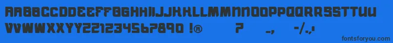 VtksMorningRainBold-Schriftart – Schwarze Schriften auf blauem Hintergrund