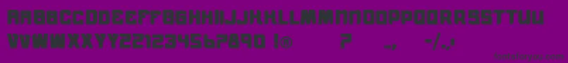 VtksMorningRainBold-Schriftart – Schwarze Schriften auf violettem Hintergrund