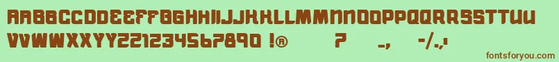 VtksMorningRainBold Font – Brown Fonts on Green Background