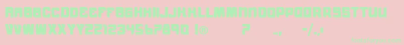 VtksMorningRainBold Font – Green Fonts on Pink Background