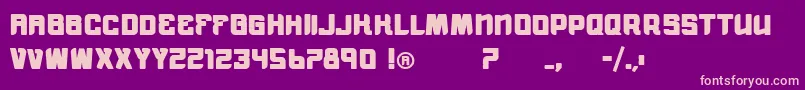 VtksMorningRainBold Font – Pink Fonts on Purple Background