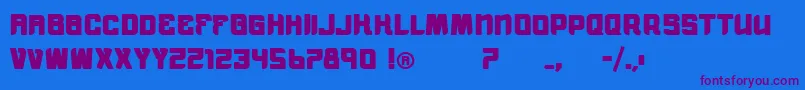VtksMorningRainBold Font – Purple Fonts on Blue Background