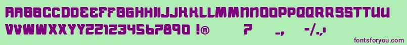 VtksMorningRainBold Font – Purple Fonts on Green Background