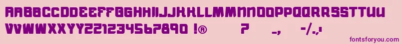 VtksMorningRainBold Font – Purple Fonts on Pink Background