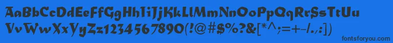 Maturamtstd Font – Black Fonts on Blue Background