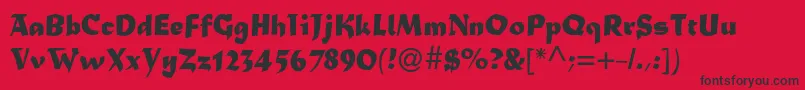 Maturamtstd Font – Black Fonts on Red Background