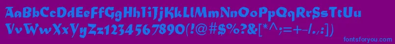 Maturamtstd Font – Blue Fonts on Purple Background