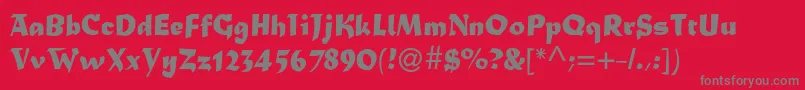 Шрифт Maturamtstd – серые шрифты на красном фоне