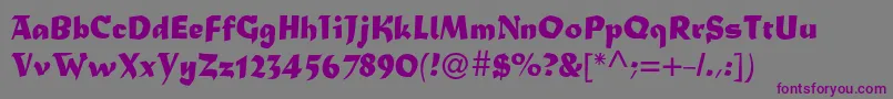 Maturamtstd Font – Purple Fonts on Gray Background