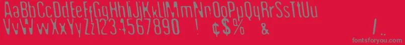Undo36 Font – Gray Fonts on Red Background