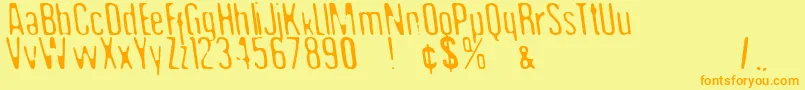 En savoir plus sur la police Undo36 Police Undo36 – polices orange sur fond jaune
