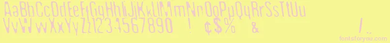 En savoir plus sur la police Undo36 Police Undo36 – polices roses sur fond jaune