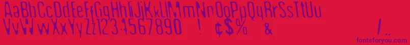 Undo36 Font – Purple Fonts on Red Background