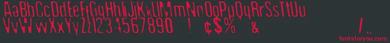 Undo36 Font – Red Fonts on Black Background
