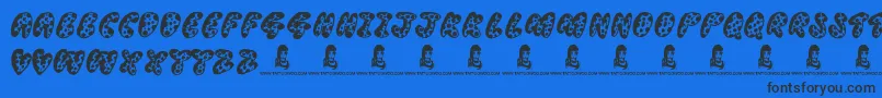 ThreadyBear Font – Black Fonts on Blue Background