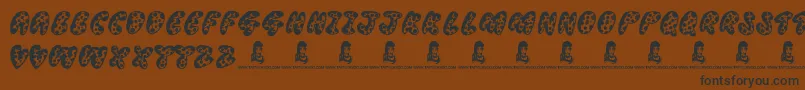 ThreadyBear Font – Black Fonts on Brown Background