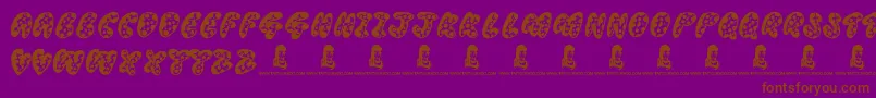 ThreadyBear-fontti – ruskeat fontit violetilla taustalla