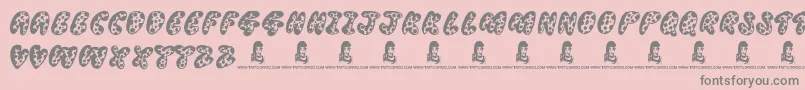 ThreadyBear Font – Gray Fonts on Pink Background