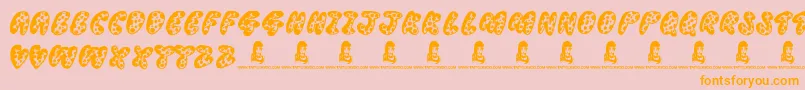 ThreadyBear Font – Orange Fonts on Pink Background