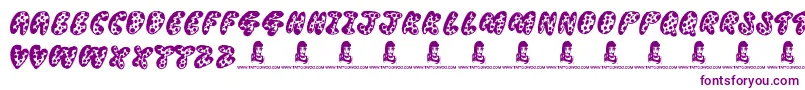 ThreadyBear Font – Purple Fonts on White Background