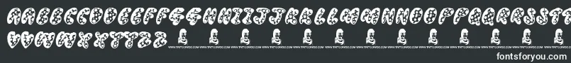 ThreadyBear Font – White Fonts on Black Background