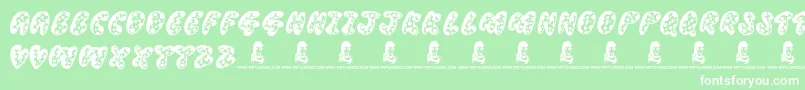 ThreadyBear Font – White Fonts on Green Background