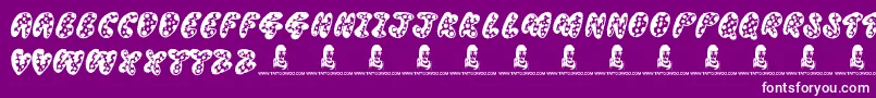 ThreadyBear Font – White Fonts on Purple Background