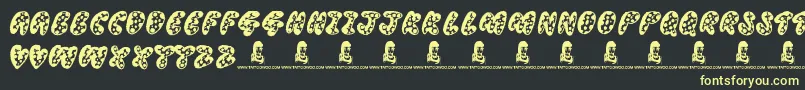 ThreadyBear Font – Yellow Fonts on Black Background