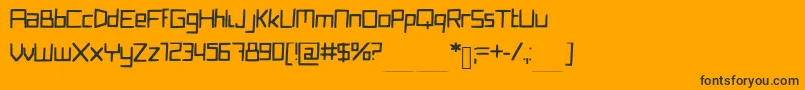 Quirkyrobot Font – Black Fonts on Orange Background