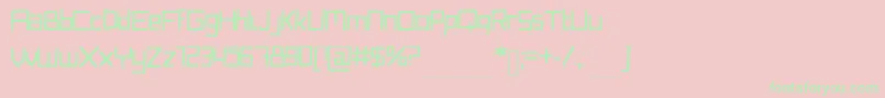 Quirkyrobot Font – Green Fonts on Pink Background