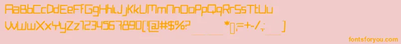 Quirkyrobot Font – Orange Fonts on Pink Background