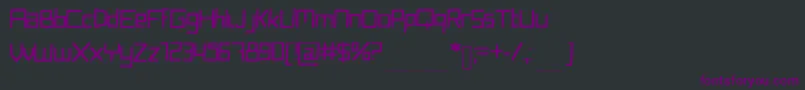 フォントQuirkyrobot – 黒い背景に紫のフォント