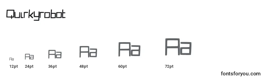 Quirkyrobot Font Sizes