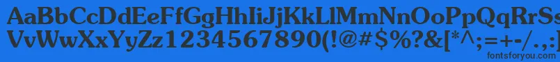 Agpb Font – Black Fonts on Blue Background