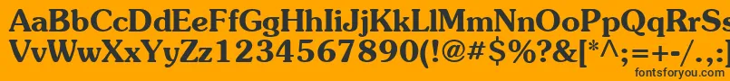 Agpb Font – Black Fonts on Orange Background